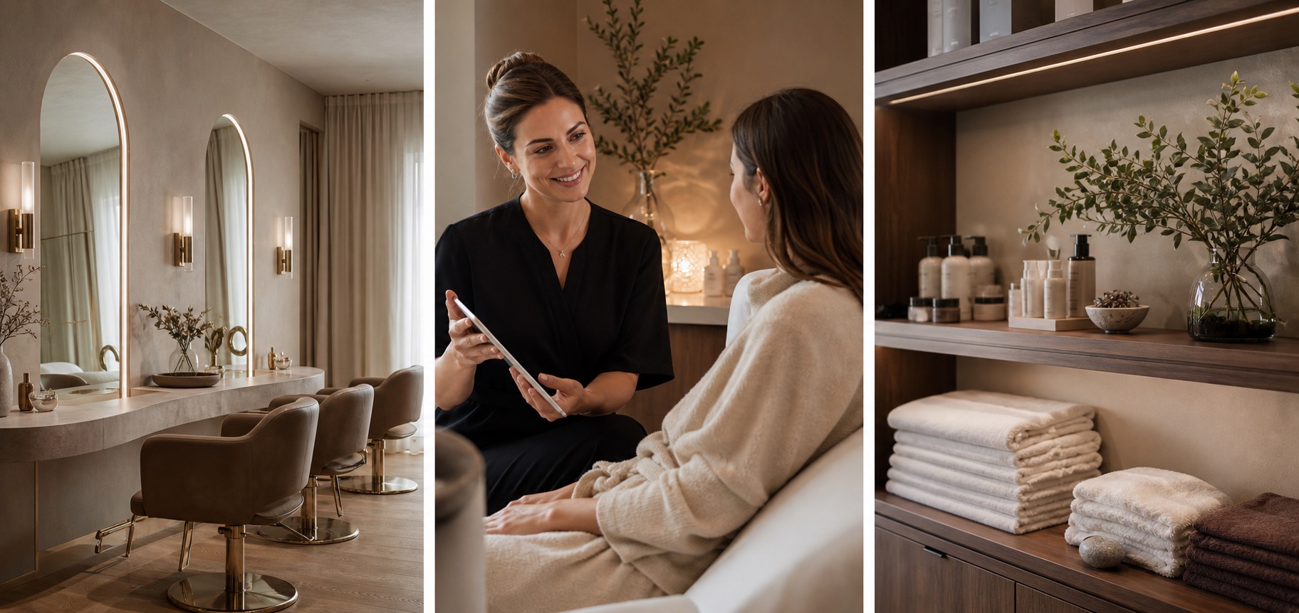 Premium beauty-studio website concept